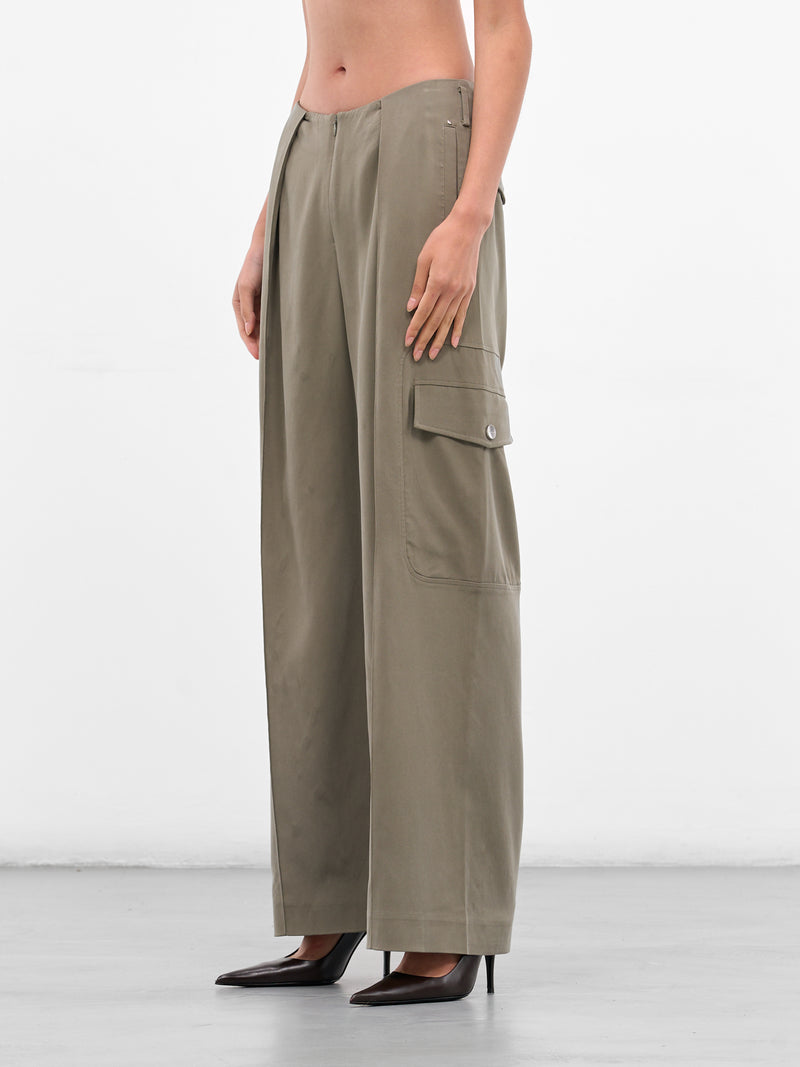 Gray Tailored Wide Cargo Pants (PT05C2GR570-GR570-BEAN-PASTE)