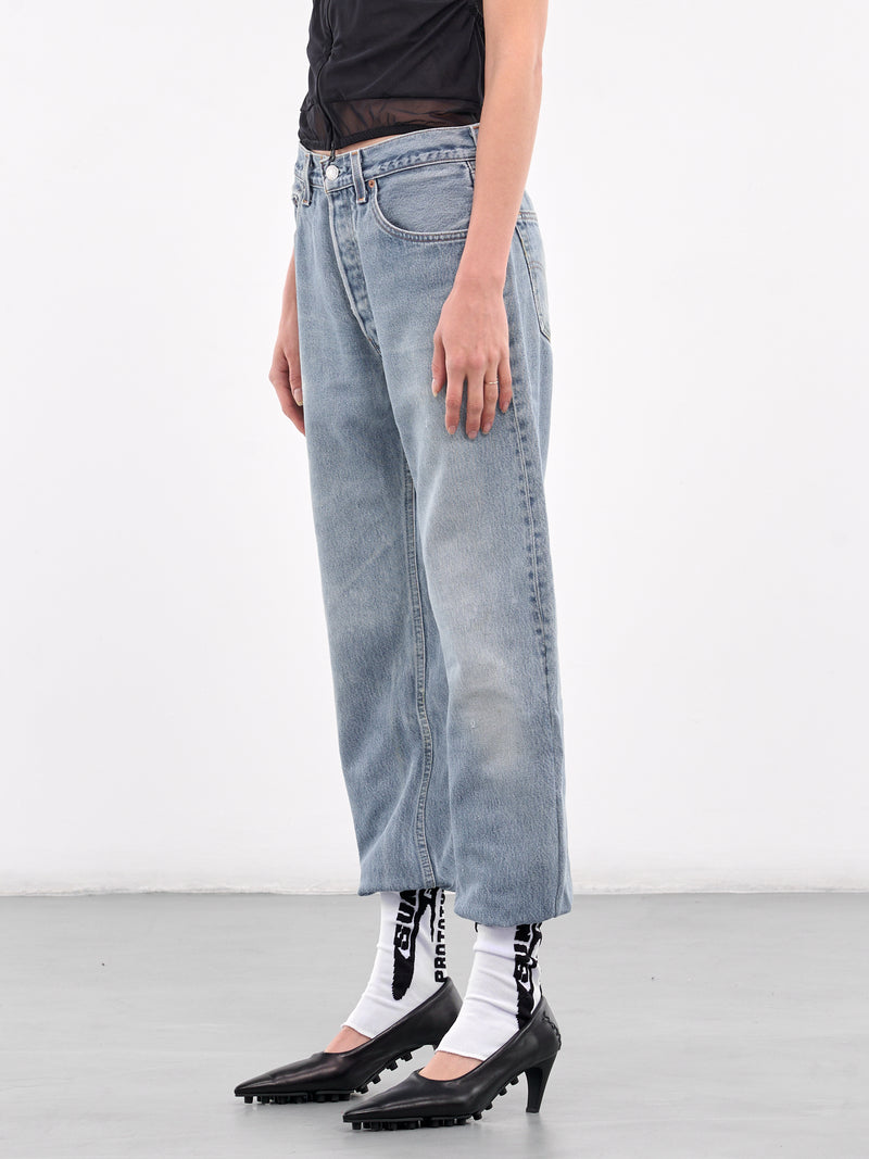 Sock Stirrup Denim Jeans (PT06DPA01US-BLUE-WHITE)