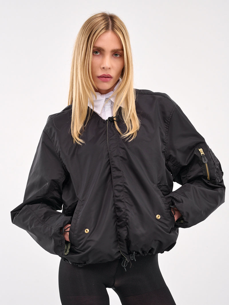 Reversible Bomber Jacket (PT06OW05US-BLACK)