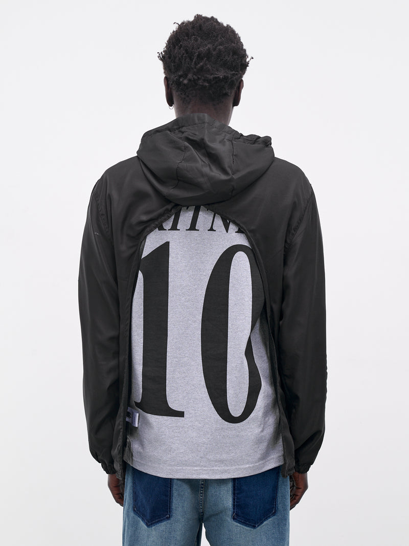 Backless Tracksuit Jacket (PT07OW09USB-FLC-BLACK)