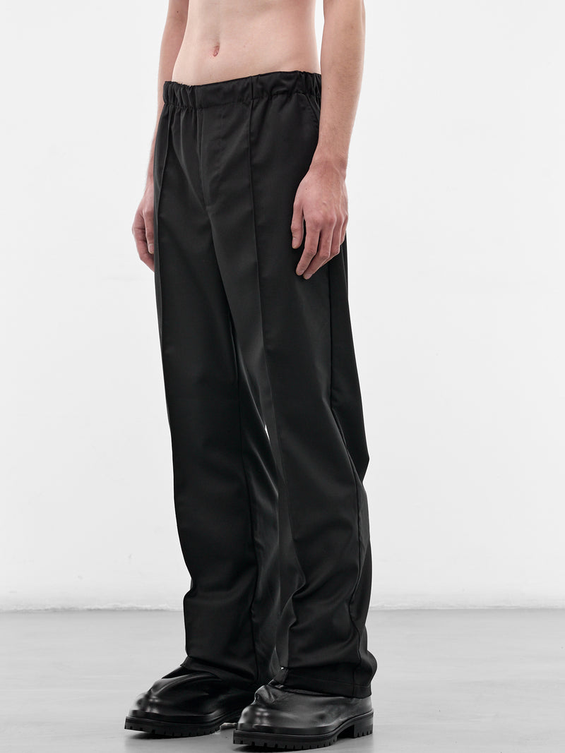 Black Waistband Tailored Pants (PT07PA01MWBL-BLACK)