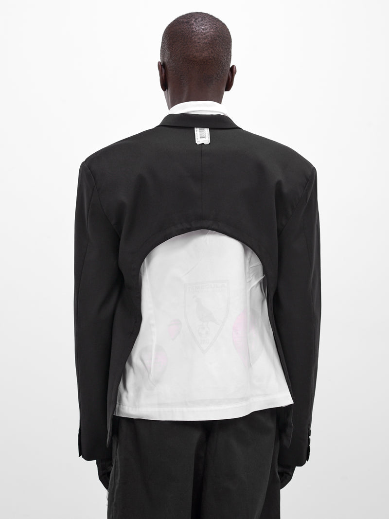 Black Boxy Wool Blazer (PT08JA01USBK-BLACK)