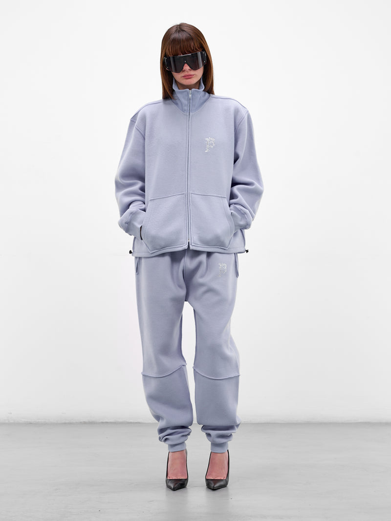 Blue Deconstructed Reverse Fleece Sweatpants (PT08PA05MWLB-LIGHT-BLUE)