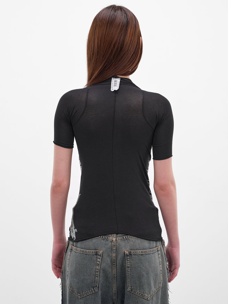 Alpha Industries x Prototypes Rhinestone Graphic Tee (PT08JE27USBK-BLACK)