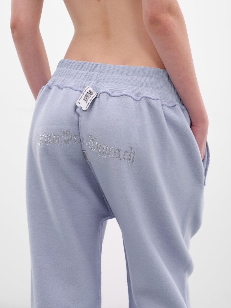 Blue Deconstructed Reverse Fleece Sweatpants (PT08PA05MWLB-LIGHT-BLUE)