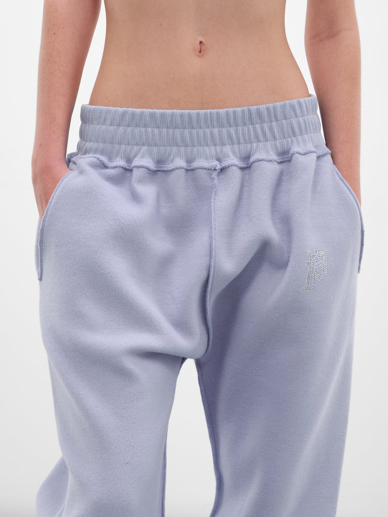Blue Deconstructed Reverse Fleece Sweatpants (PT08PA05MWLB-LIGHT-BLUE)
