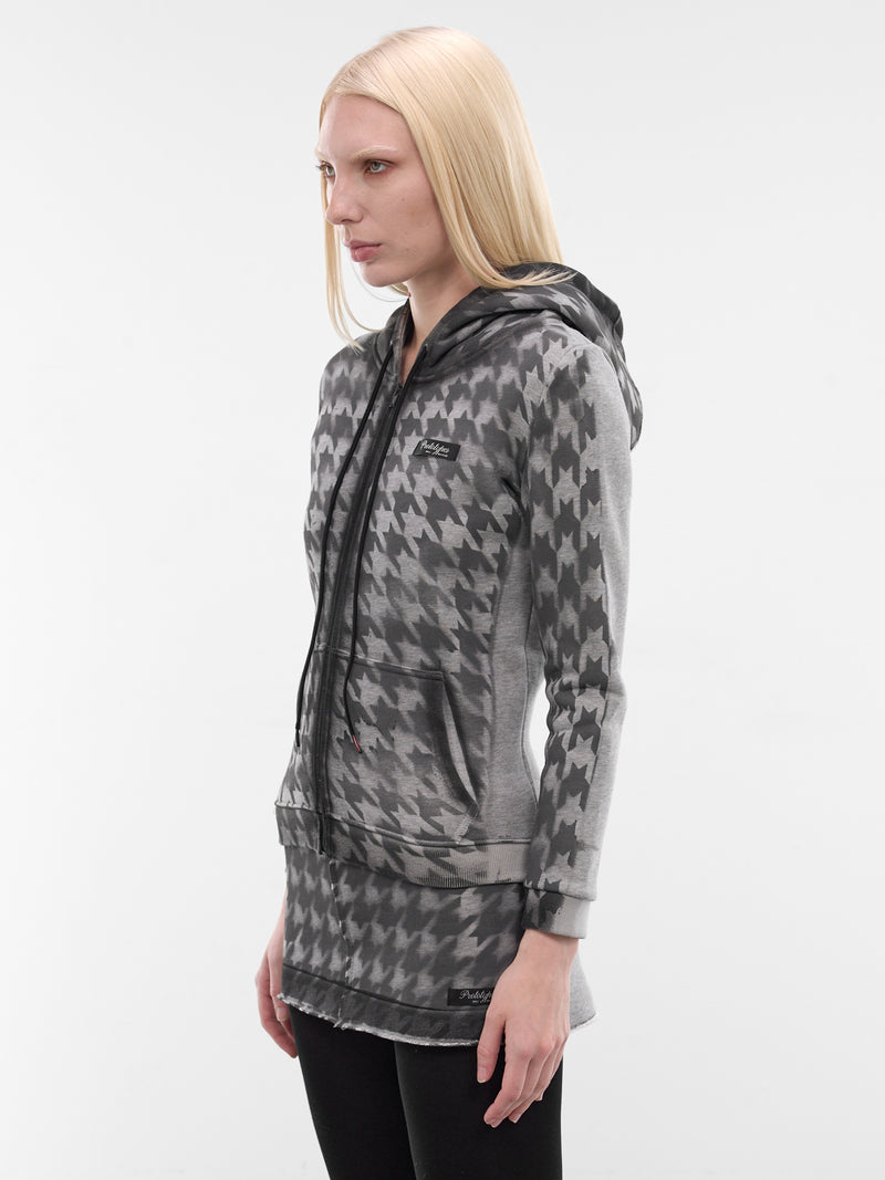 Pied De Poule Zip Hoodie (PT09JE21WWGY-GREY)