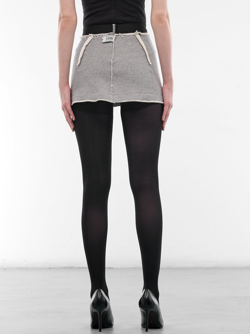 Pied De Poule Mini Skirt (PT09JE23WWGY-GREY)