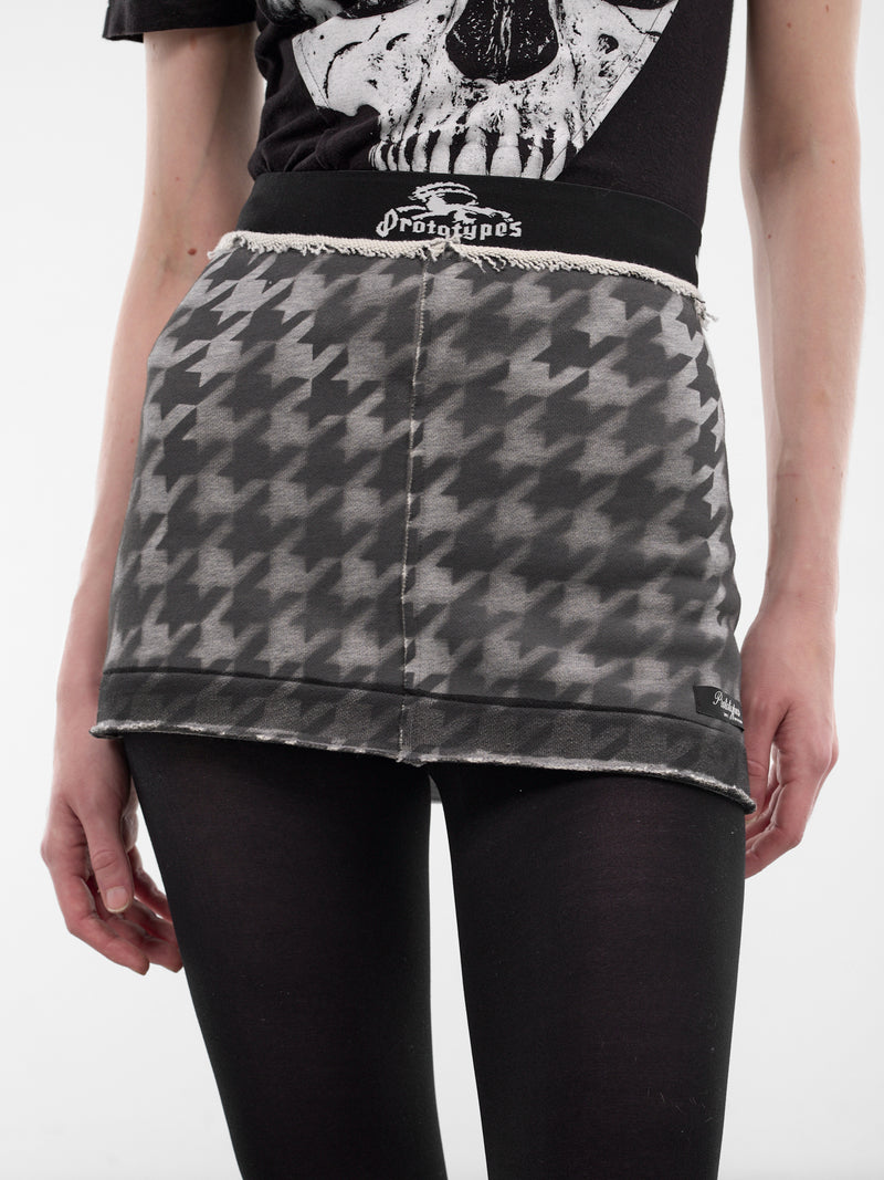 Pied De Poule Mini Skirt (PT09JE23WWGY-GREY)