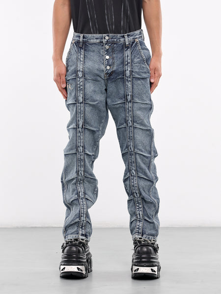 デニム・ジーパン IONSEOUL Balloon Stitch Cargo String Denim Pants JE363 IONSEOUL Balloon Stitch Cargo String Denim Pants パンツ