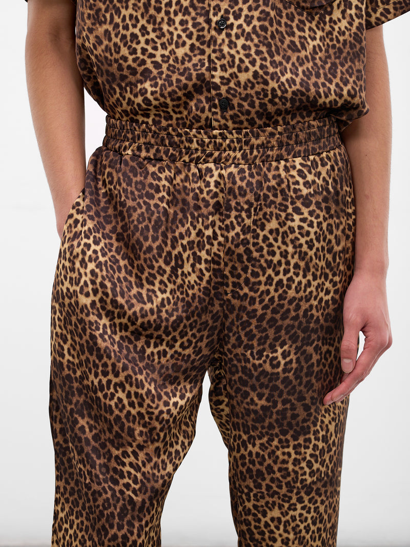 Cheetah Print Satin Track Pants (PT36-CHEETAH)