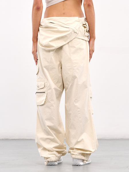 【新品未使用】OHOTORO Nylon Cargo Pants ivory S パンツ Ohotoro Nylon Cargo Pants/ivory nylon cargo pants
