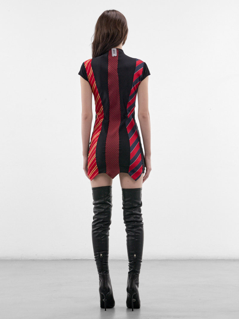 Multicolor Tie Mini Dress (PT99DR02WMMT-MULTI)