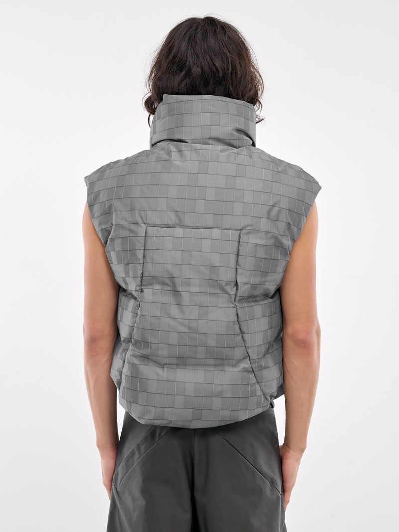 Arlo Down Vest (PTKNSV01B-GREY-GRID)