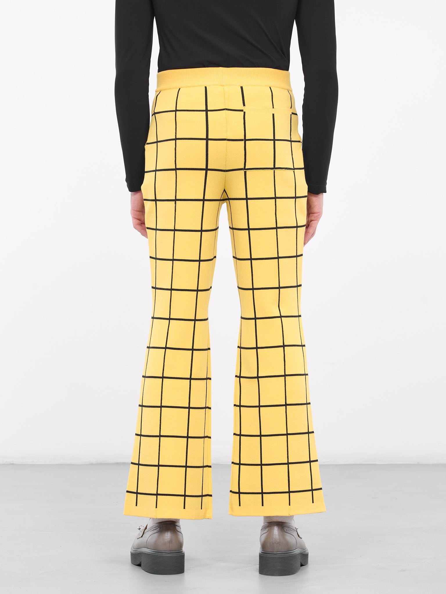 Checked Trousers (PUMG0035Q0-CHY56-YELLOW)