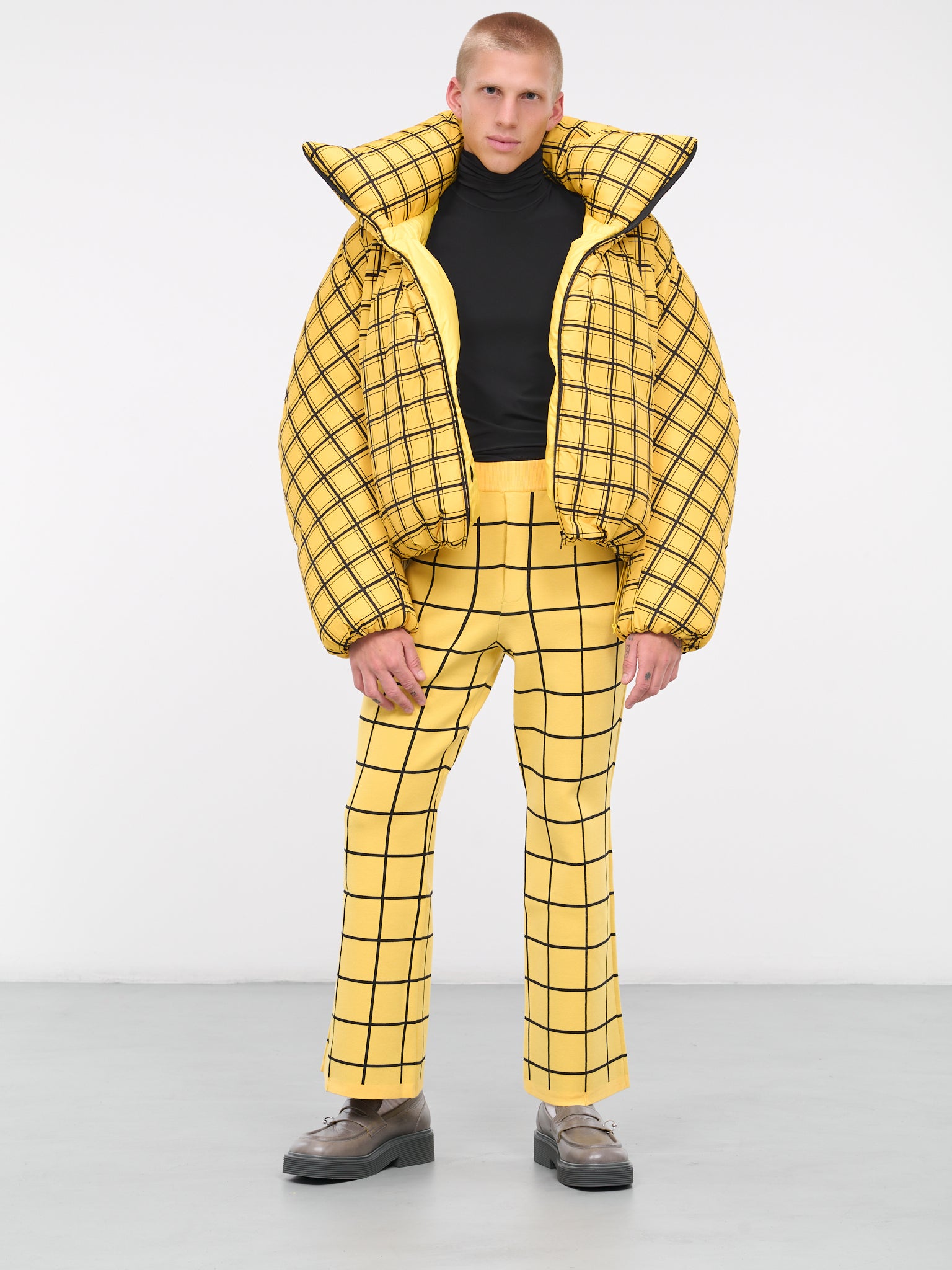 Checked Trousers (PUMG0035Q0-CHY56-YELLOW)