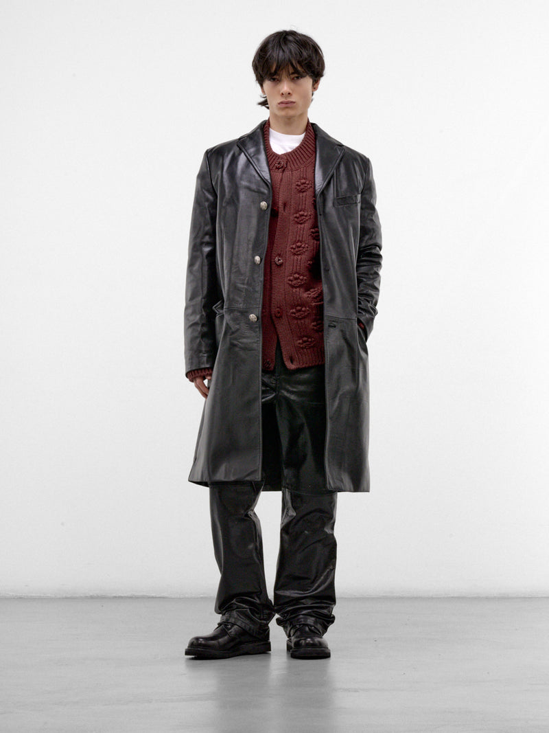 Black Vegan Leather Trousers (PUMY0366U0-ULV899-BLACK)
