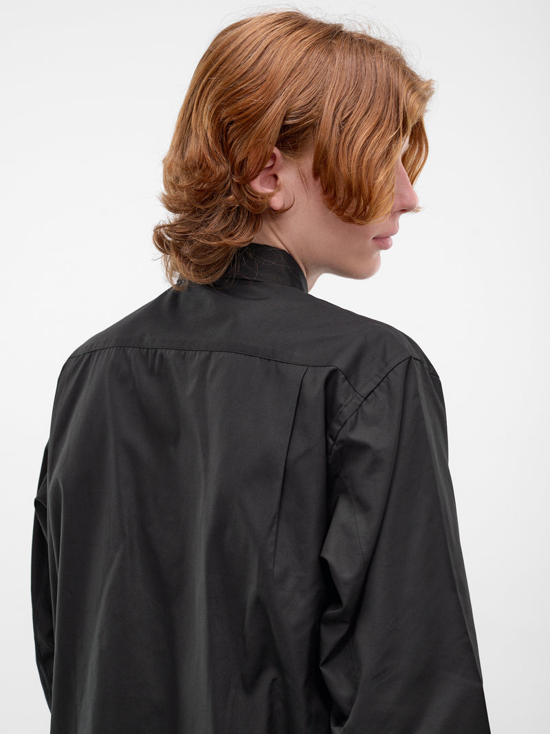 Black Button-Up Shirt (PZ-B003-S26-BLACK)