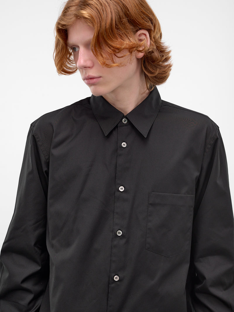 Black Button-Up Shirt (PZ-B003-S26-BLACK)