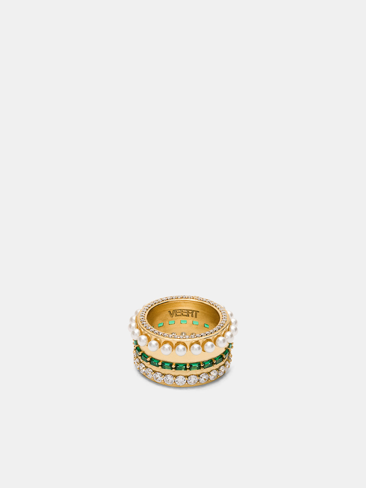 The Thick Layered Gold Ring (AN07PL-YELLOW-GOLD)