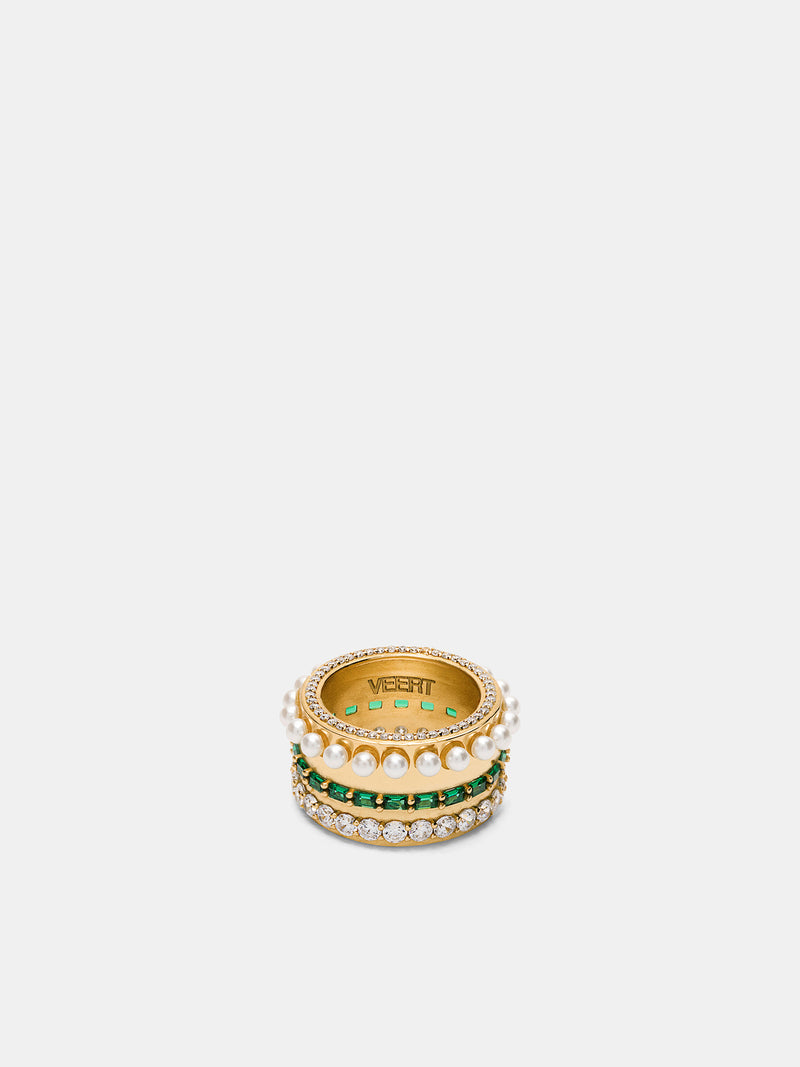 The Thick Layered Gold Ring (AN07PL-YELLOW-GOLD)