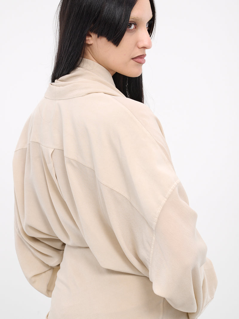 Draped Blouse (Q146SX-Q0027-SAND)