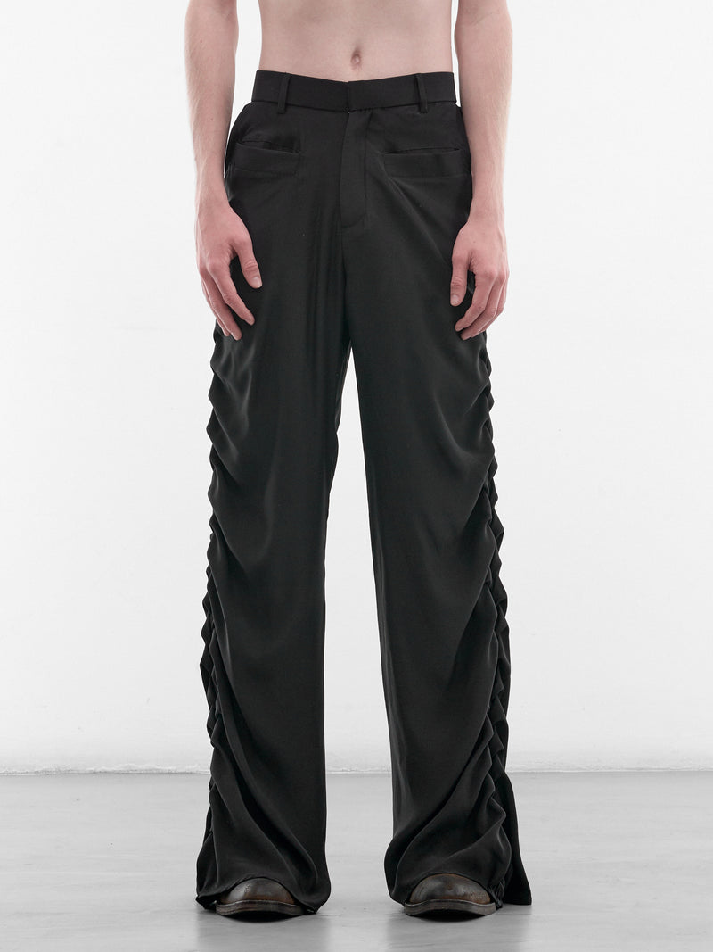 Black Silk Quimera Tailored Trousers (QUIMERA-PANTS-BLACK)