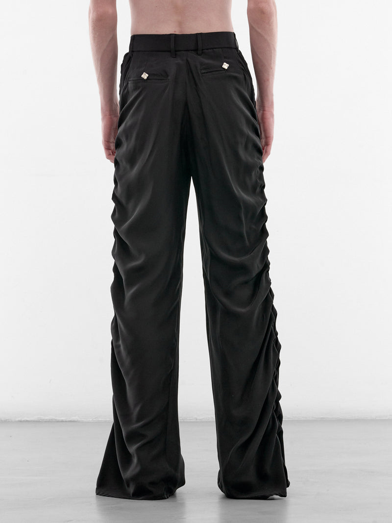 Black Silk Quimera Tailored Trousers (QUIMERA-PANTS-BLACK)