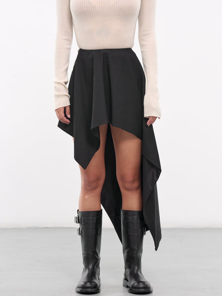 【U LAN】Festry unbalanced skirt Unbalanced Destroyed Denim Maxi Skirt – Expressions Boutique NY