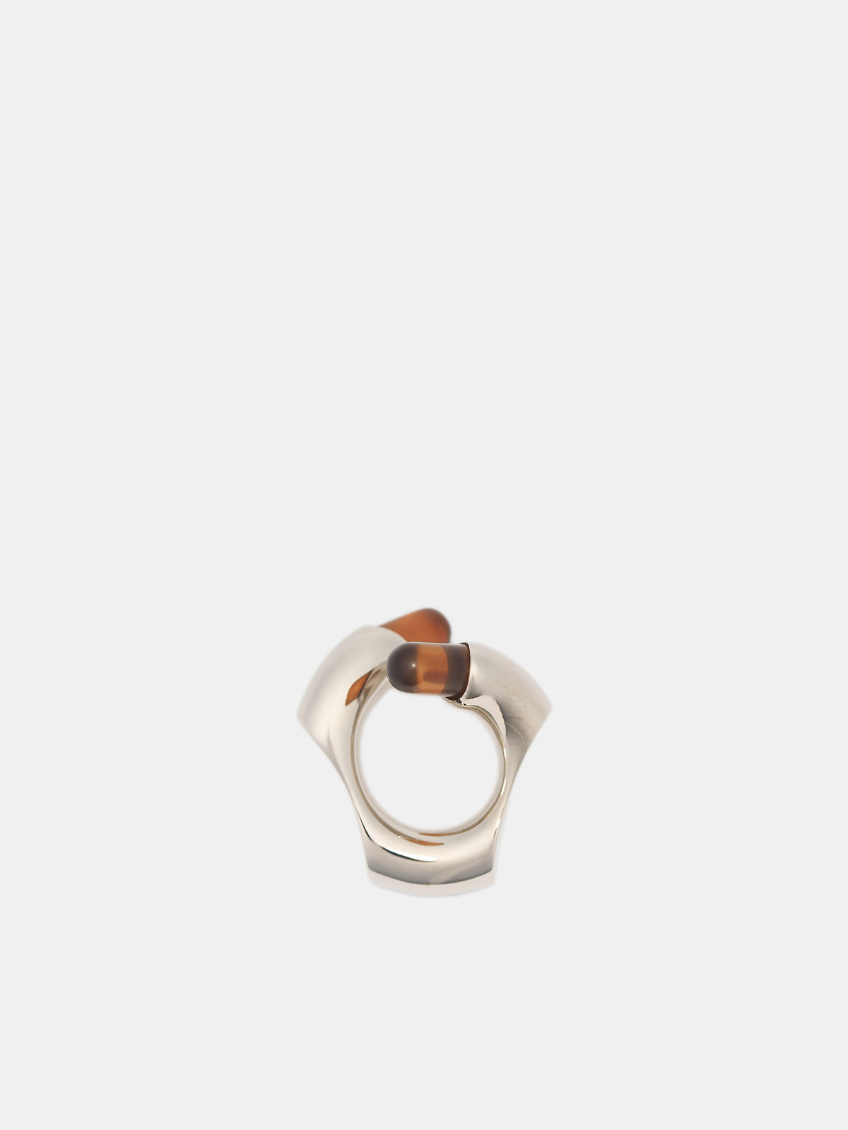 R1 Palladium & Resin Ring (R1-M-SILVER-BROWN)