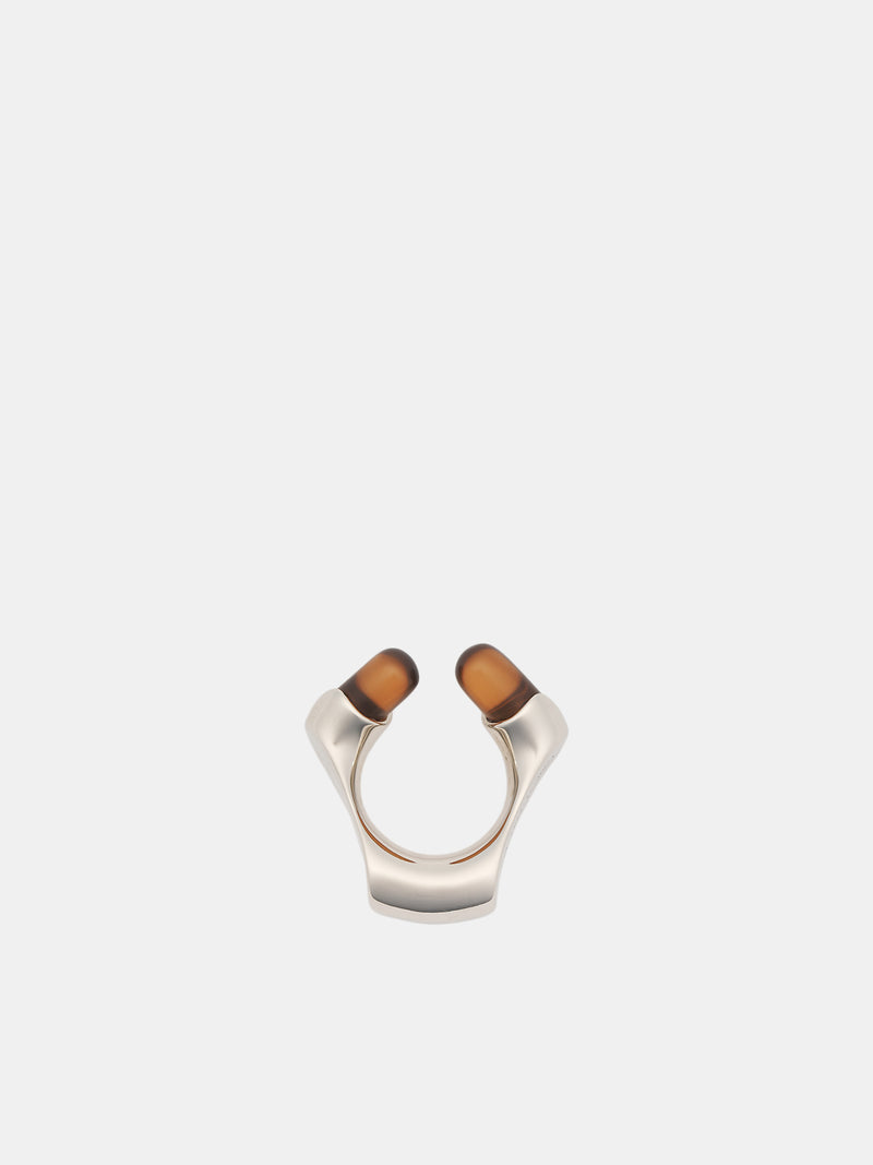 R2 Palladium Ring (R2-M-SILVER-AMBER)
