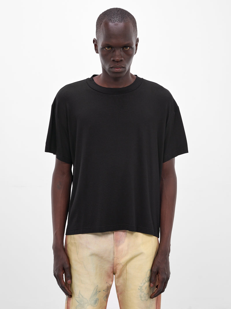 Black Lace-Up Ribbon Graphic Tee (RIBBON-T-SHIRT-BLACK)