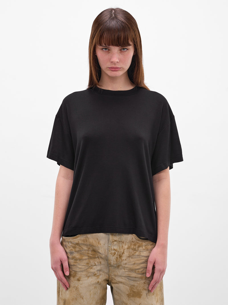 Black Lace-Up Ribbon Graphic Tee (RIBBON-T-SHIRT-BLACK)