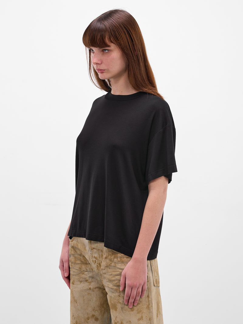 Black Lace-Up Ribbon Graphic Tee (RIBBON-T-SHIRT-BLACK)