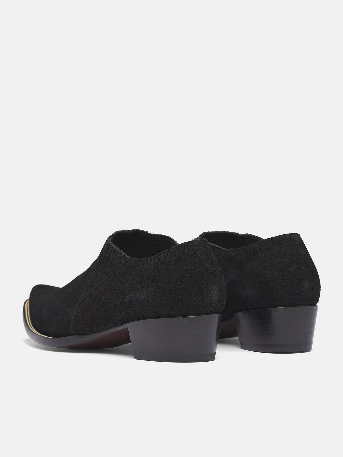 Black Suede Elastic Shoes (RM252-017-SUEDE-BLACK)