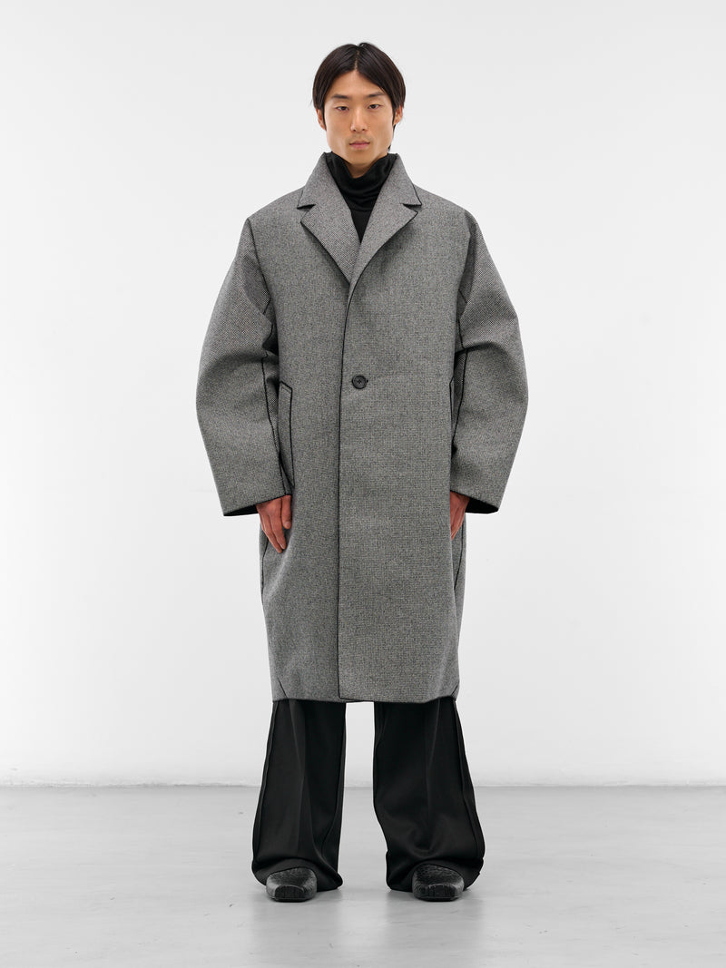 Houndstooth Wool Oversized Coat (RM252-031-HOUNDSTOOTH)