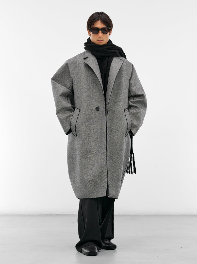 Houndstooth Wool Oversized Coat (RM252-031-HOUNDSTOOTH)