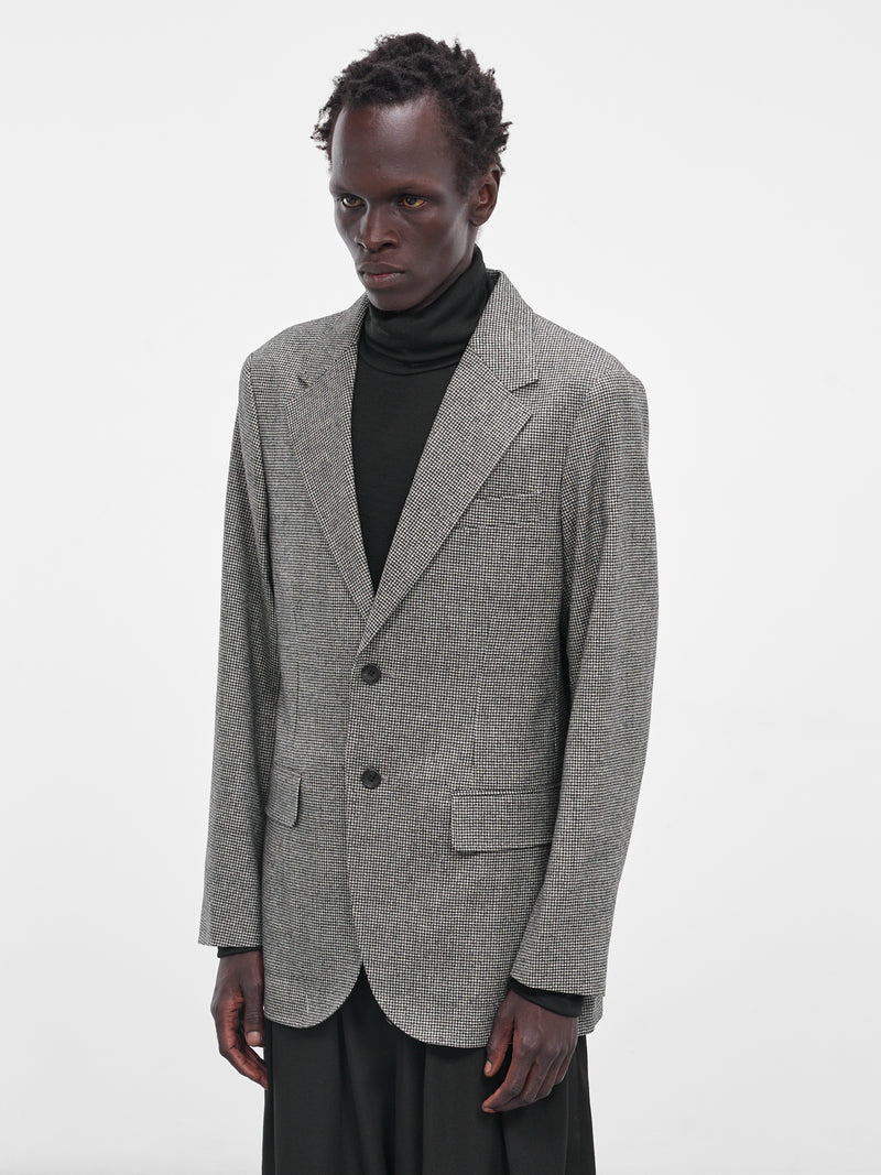 Gray Houndstooth Wool Blazer (RM252-036-HOUNDSTOOTH)