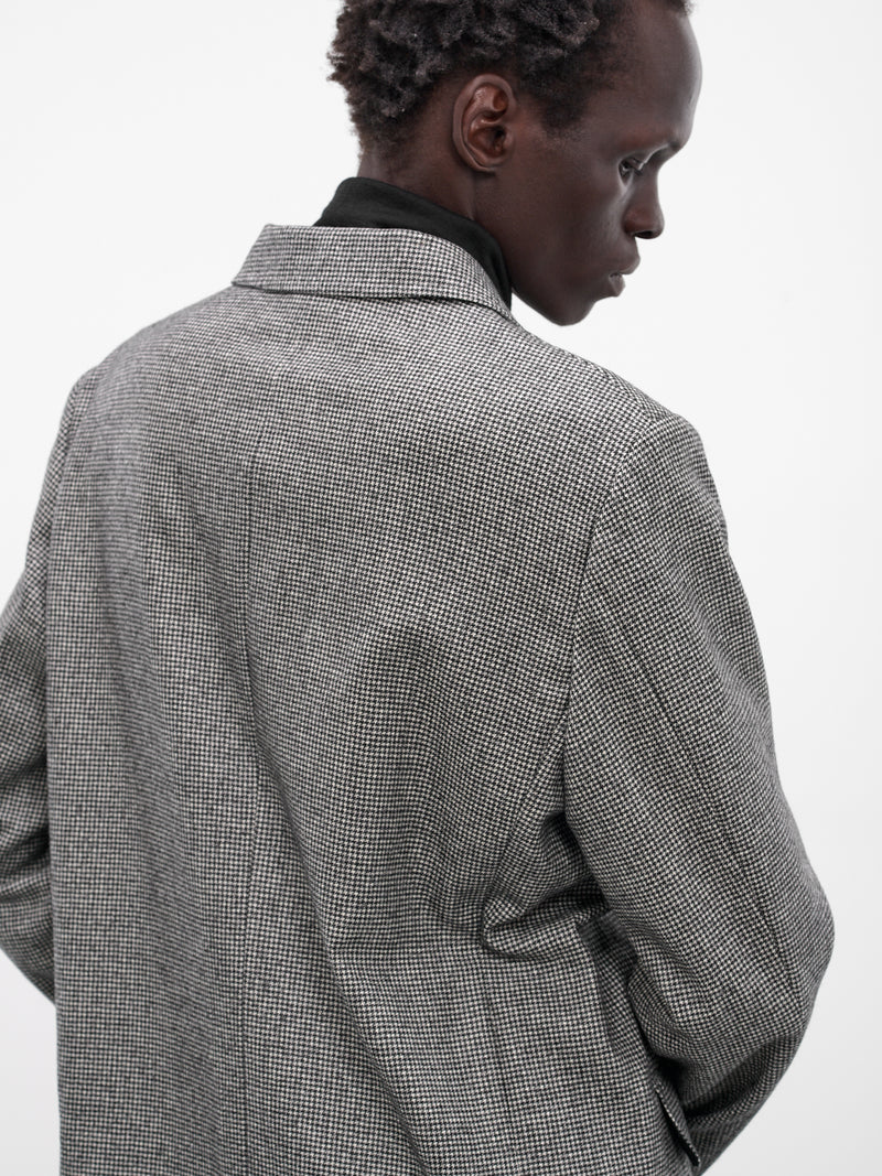 Gray Houndstooth Wool Blazer (RM252-036-HOUNDSTOOTH)