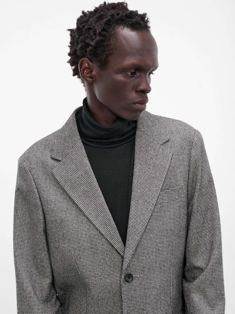 Gray Houndstooth Wool Blazer (RM252-036-HOUNDSTOOTH)