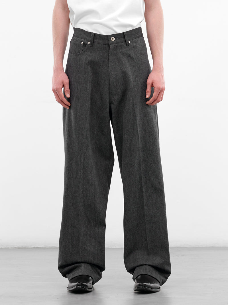 Gray Denim Wide Baggy Jeans (RM261-018-GRAY)