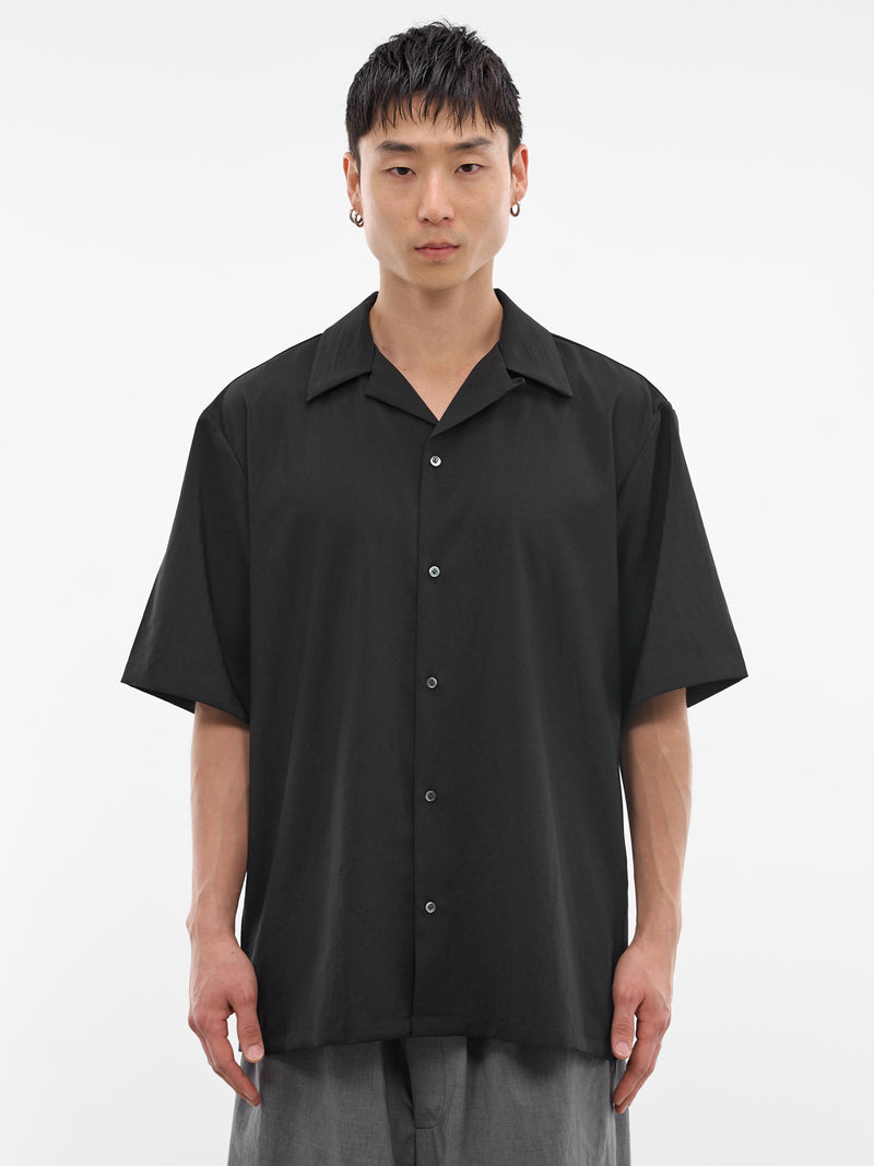 Black Boxy Camp Shirt (RM261-039-BLACK)