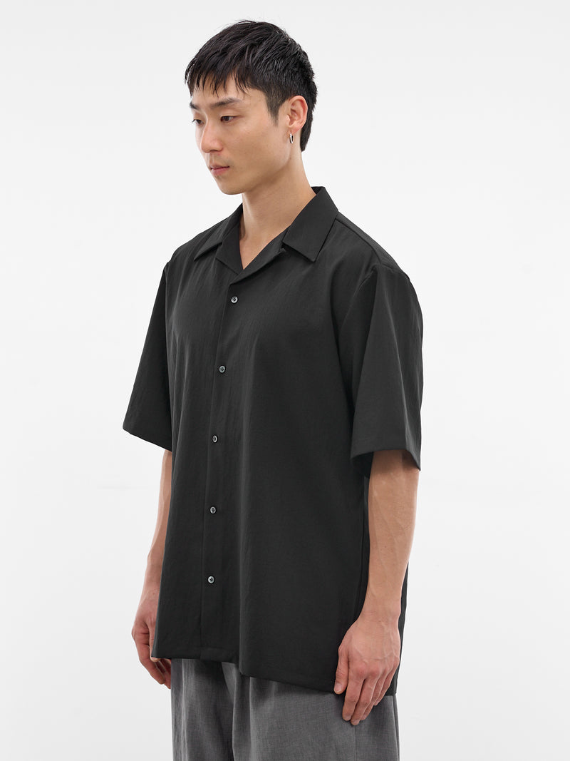 Black Boxy Camp Shirt (RM261-039-BLACK)