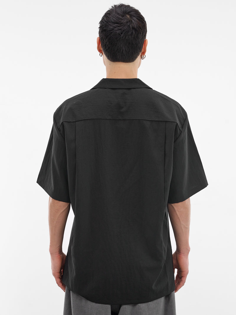 Black Boxy Camp Shirt (RM261-039-BLACK)