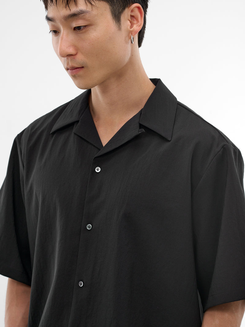 Black Boxy Camp Shirt (RM261-039-BLACK)
