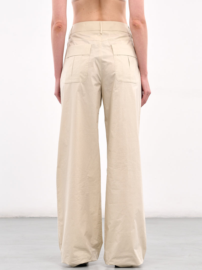 Wide Leg Cargo Pants (ROWA30161RRA097-ECRU)