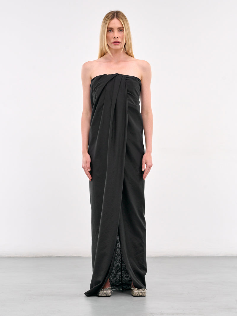 Draped Maxi Dress (ROWA50360FRA368-BLACK)