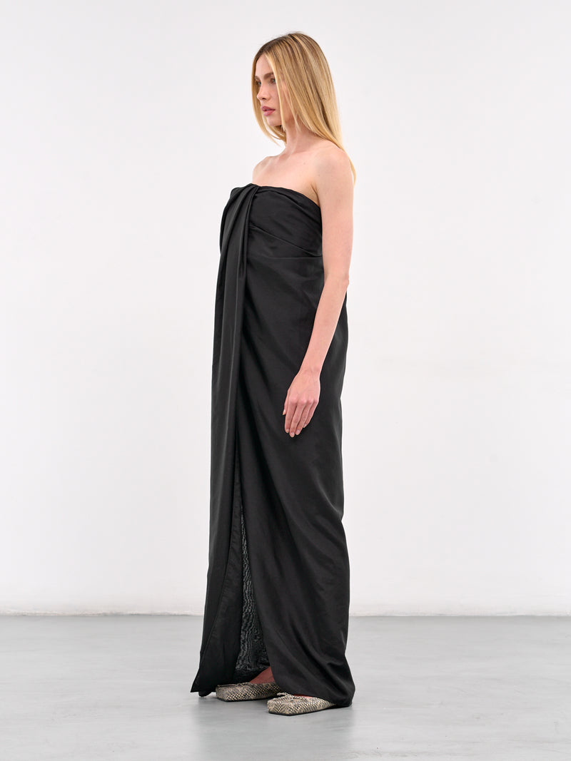 Draped Maxi Dress (ROWA50360FRA368-BLACK)