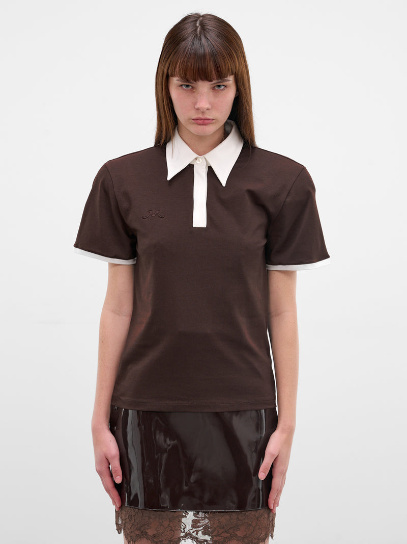 Brown Shoulder Pads Jersey Polo (RR-J111-V2-BROWN)