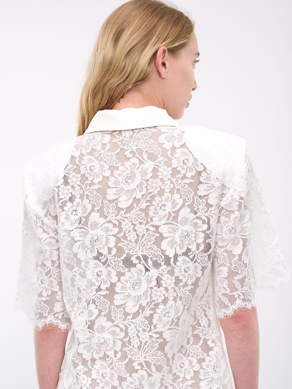 Lace Polo Dress (RR083-WHITE)